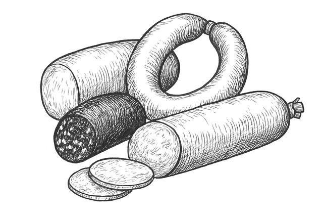 Imagen dibujo de Embutidos caseros